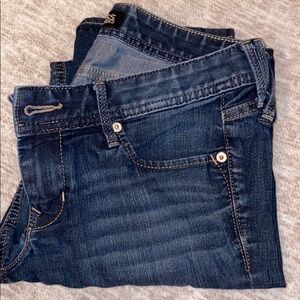 Express Women's Skinny Jeans - Dark Blue